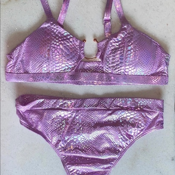 Bikini Purple Holographic Snake Swim Iridescent - Picture 4 of 7